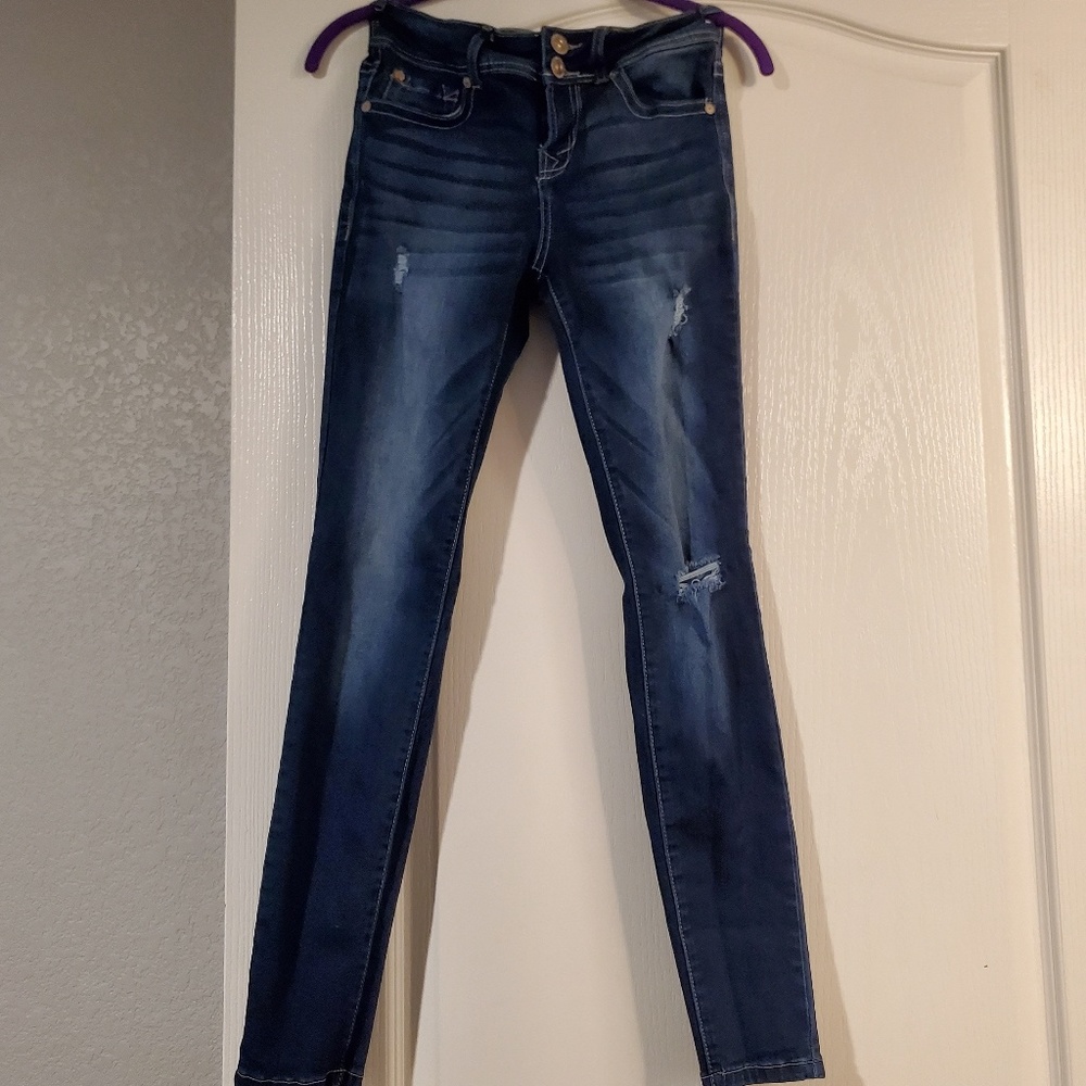 Dark Distressed Jeggings